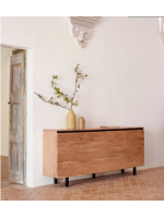 BEATRIZ Sideboard 200x88 h in massivem Akazienholz Design Living Home