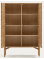 LANIA 104x144 h sideboard in solid wood and oak veneer