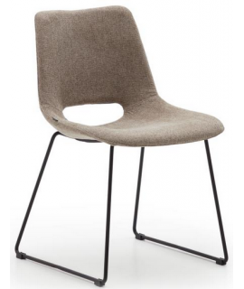 ATON in fabric and black metal legs design chair
