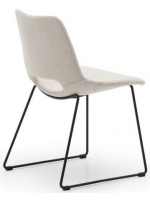 ATON in fabric and black metal legs design chair