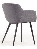 DENNET color choice in stain-resistant fabric chair with armrests metal legs home design armchair