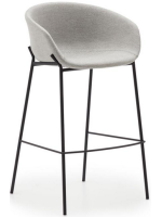 PRIMA 74 o 65 h seduta sgabello in tessuto antimacchia e gambe in metallo design casa contract