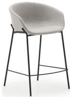 PRIMA 74 or 65 h stool seat in stain-resistant fabric and metal legs home contract design