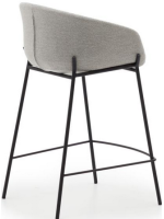 PRIMA 74 or 65 h stool seat in stain-resistant fabric and metal legs home contract design