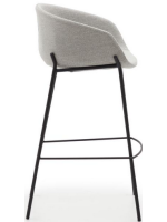 PRIMA 74 o 65 h seduta sgabello in tessuto antimacchia e gambe in metallo design casa contract