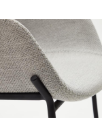 PRIMA Taburete de 74 o 65 h con asiento en tejido antimanchas y patas de metal diseño home contract