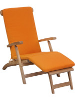 AURORA deckchair cushion with footrest 48x184 in outdoor fabric