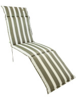 BANNER 46x184 cushion for deck chairs with deckchair footrest with ruffles in fabric for outdoor use