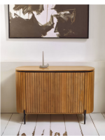 BASCO buffet h 80 cm buffet en bois massif à lattes design living casa