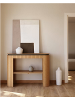 BASCO console in solid wood slatted design living house