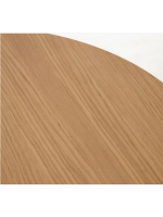 CAROLA runder Tisch Durchmesser 90 ausziehbar 170 cm Eiche furnierte MDF-Platte und Massivholzbeine