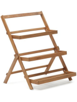 EXAGO outdoor solid acacia wood bookshelf planter shelf