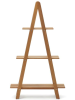 AMOBELLA outdoor solid acacia wood bookshelf planter shelf