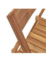 BEGHIN folding chair for outdoor in solid acacia wood