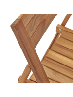 BEGHIN sedia pieghevole per esterno in legno massello di acacia