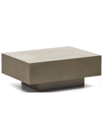CREOLA tavolino 80x60 in cemento resistente per giardini e terrazzi