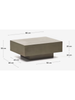 CREOLA table 80x60 in concrete resistant for gardens and terraces