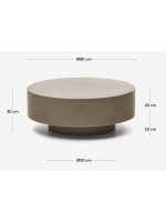 FITTER table diameter 80cm in concrete resistant for gardens and terraces