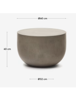 MAKER table diameter 60cm in concrete resistant for gardens and terraces