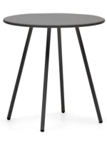 OSCAR 70 cm diameter table in gray steel for outdoor use