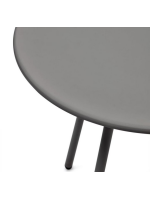 OSCAR Table diamètre 70 cm en acier gris pour usage extérieur