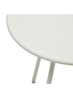 APPER 70 cm diameter table in white steel for outdoor use