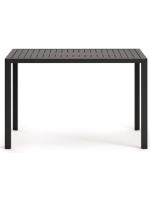 ANSTAP Table haute en aluminium gris 150x77 pour terrasse de jardin intérieur ou extérieur bars restaurants glaciers