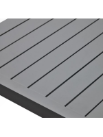 ANSTAP Table haute en aluminium gris 150x77 pour terrasse de jardin intérieur ou extérieur bars restaurants glaciers