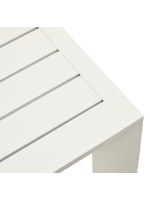 STEND Table haute en aluminium blanc 150x77 pour terrasse de jardin intérieur ou extérieur bars restaurants glaciers