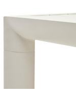 STEND Table haute en aluminium blanc 150x77 pour terrasse de jardin intérieur ou extérieur bars restaurants glaciers