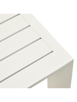 CORVIN tavolo in alluminio bianco 77x77 per giardino terrazzo bar ristoranti gelaterie interno o esterno