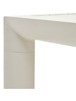 CORVIN tisch 77x77 aus weißem Aluminium für den Innen oder Außenbereich Garten Terrasse Bars Restaurants Eisdielen