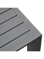 CELIR tavolo in alluminio grigio scelta misura per giardino terrazzo bar ristoranti gelaterie interno o esterno