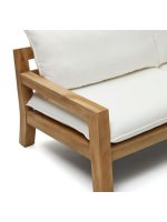 ILARY Sofa aus Teakholz für Gartenterrassen im Freien und Haus oder Vertrag im Innenbereich