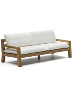 ILARY Sofa aus Teakholz für Gartenterrassen im Freien und Haus oder Vertrag im Innenbereich