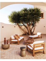 ILARY chaise longue sdraio prendisole in legno di teak per esterno giardino terrazzi e interno casa o contract