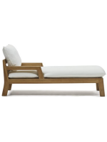 ILARY chaise longue sdraio prendisole in legno di teak per esterno giardino terrazzi e interno casa o contract