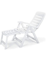 QUINTILLA with extension 5 positions resin sunbed convertible armchair