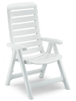 CLEOPATRA 5 position armchair in resin for outdoor garden or terrace