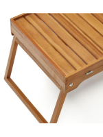 DODY 65x34 tavolino piccolo con vassoio in legno di acacia da giardino terrazzo esterno casa o contract
