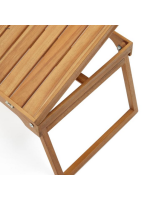 DODY 65x34 kleiner Tisch mit Tablett aus Akazienholz für Gartenterrasse Haus oder Vertrag