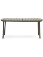 COLIN 180x90 green aluminum table for terrace garden