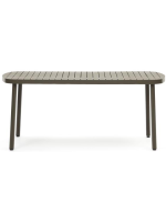 COLIN 180x90 table alu verte pour terrasse jardin