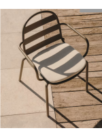 AGREN Chaise empilable en aluminium vert avec accoudoirs maison jardin terrasse bar café restaurants hôtel