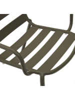 AGREN Chaise empilable en aluminium vert avec accoudoirs maison jardin terrasse bar café restaurants hôtel