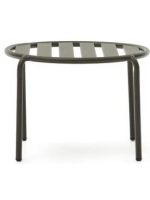 ABEL Table basse en aluminium vert Ø 60 cm pour terrasse de jardin extérieur