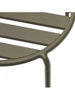 ABEL Ø 60 cm Couchtisch aus grünem Aluminium für die Gartenterrasse im Freien