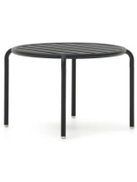 MAGAZINE Ø 60 cm green aluminum coffee table for outdoor garden terrace