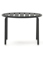 MAGAZINE Ø 60 cm green aluminum coffee table for outdoor garden terrace