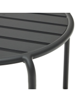 MAGAZINE Ø 60 cm green aluminum coffee table for outdoor garden terrace